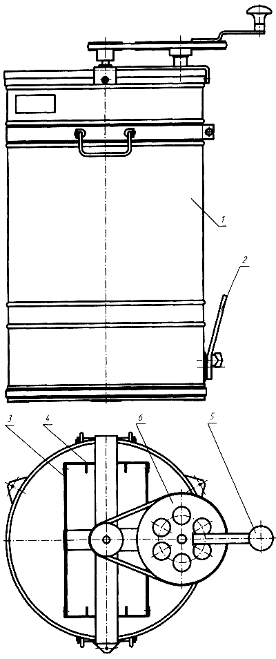 Схема медогонки двухрамочной М2-Рм